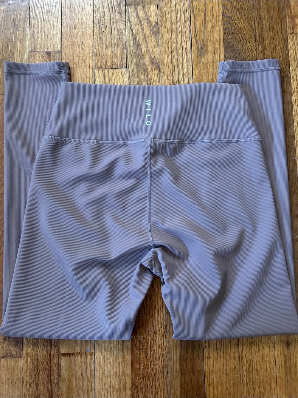 WILO High-Waist Mauve Ribbed Leggings Women Size Large